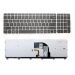 HP Envy DV7-7000 7200 7300 series laptop toetsenbord, US - zwart - met licht - met zilver frame