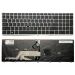 HP ProBook 450 455 470 G5 650 G4 toetsenborden, zilver frame, licht en pointer - 9Z.NEFSQ.001