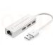 USB hub, 4 in 1. RJ45 en 3x USB