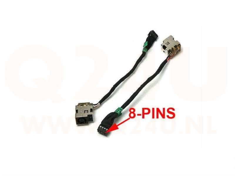 HP DC Jack 7.4 x 5 mm, 710431-FD1 - 8 pin