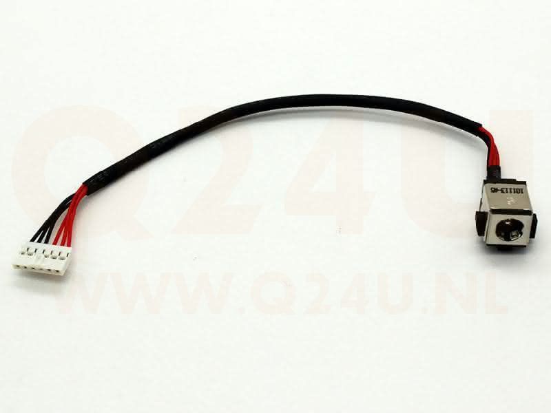 Asus DC Jack 5.5 x 2.5 mm, 14004-00530000 - 6 pim met kabel
