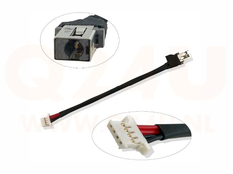 Acer Chromebook CB3-431 series DC Jack 3.0 x 1.1 mm - 50.GC2N5.003 - kabel 11 cm lang - 4 pin