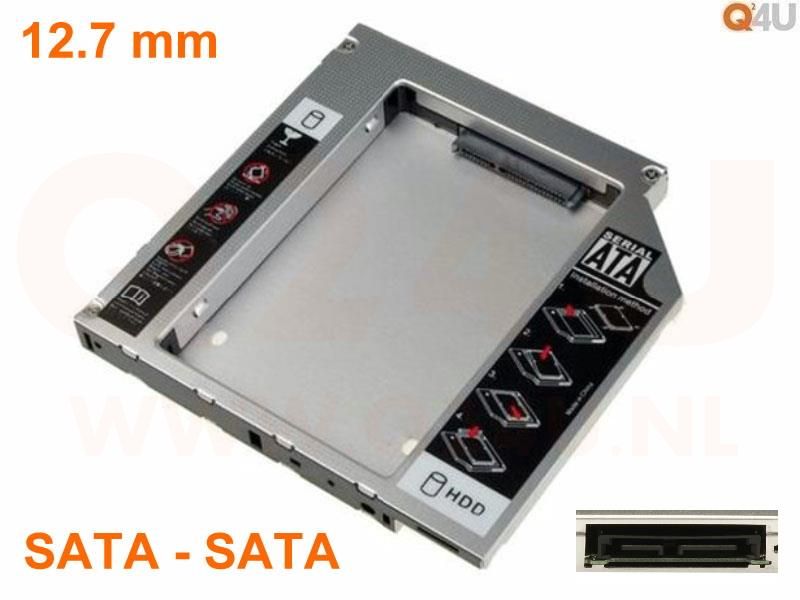 Universele 12.7 mm SATA-SATA harddisk bay