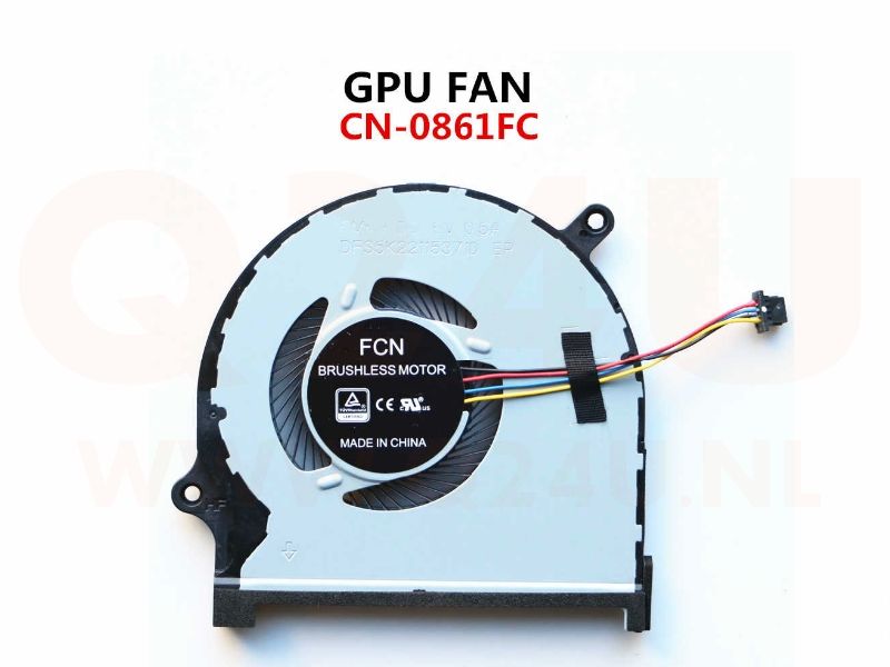 Dell Inspiron 15-7590 7590 7591 - GPU koeler - DFS5K22115371D FM69 - 4 pin