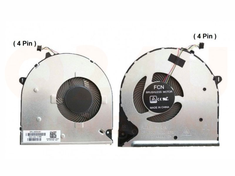 HP Pavilion 15-DU 15DU 15-DW 15DW 15-DY 15S-DU 15S-DW series CPU koeler - 4 pin - L52034-001