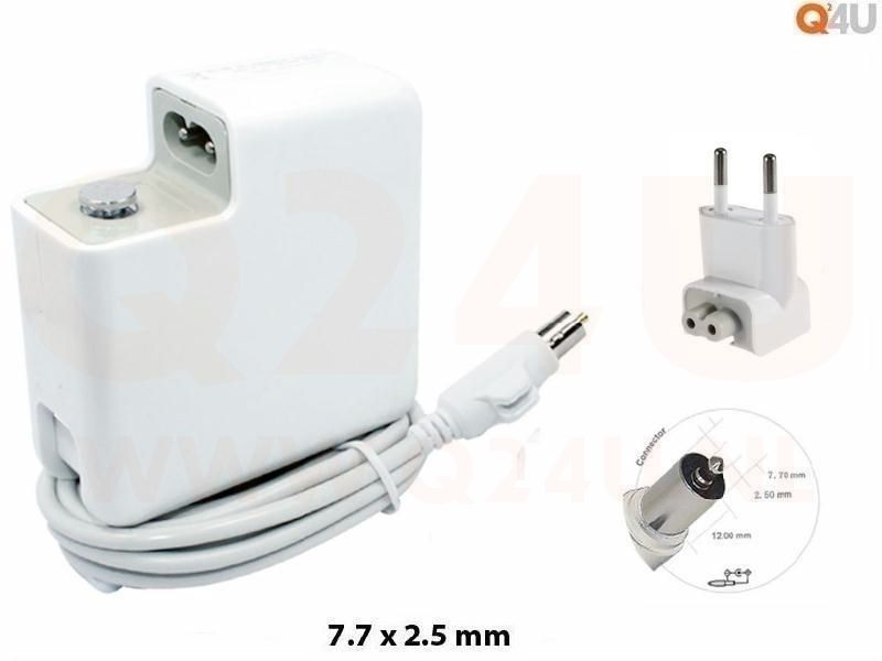 Q24U - OEM, Apple laptop oplader 24.5v, 1.875a - 7.7 x 2.5 mm - square