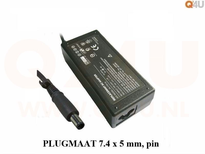 Q24U - OEM, HP laptop oplader 19v, 4.74 - 7.4 x 5.0 met pin