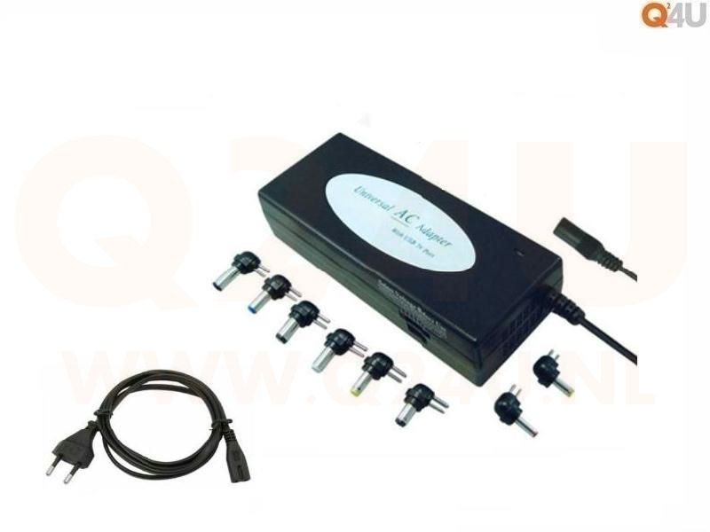 Q24U - OEM, universele laptop oplader max 90 watt (8x connector)