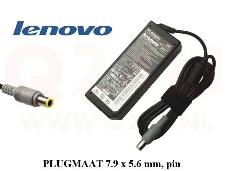 Lenovo laptop oplader 20v, 4.5a - 7.9 x 5.6 mm met pin