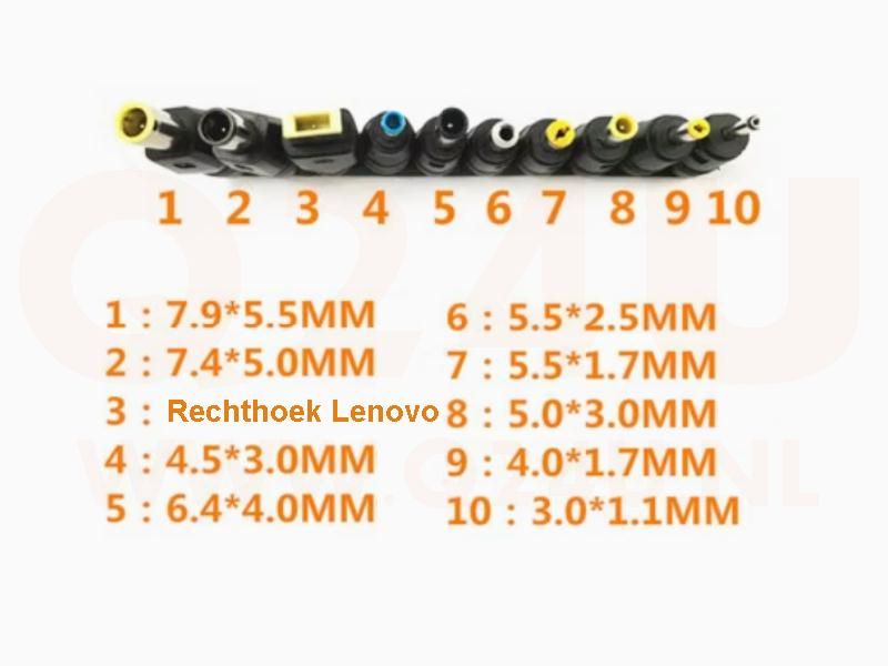 12 volt auto oplader - universeel - 19v 4.74a 90 watt