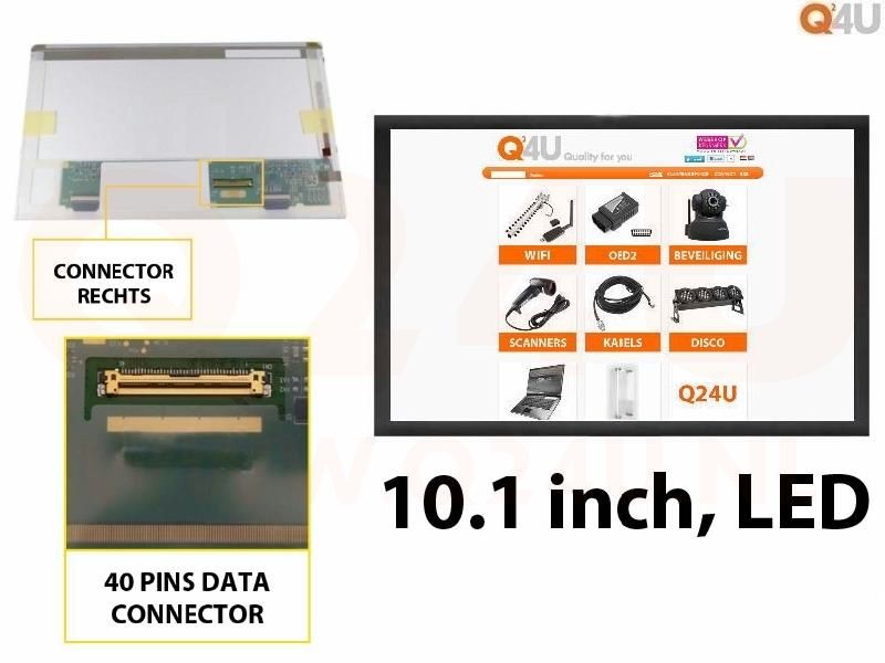Scherm 10.1 inch, 1024 x 600, LP101WSA (TL)(B2) - Glanzend