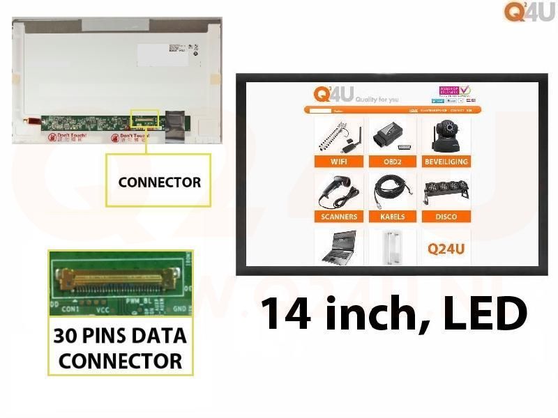 Scherm 14.0 inch, 1600 x 900, LP140WD1 (TP)(D1) - Glanzend