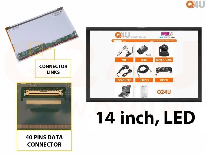 Scherm 14.0 inch, 1366 x 768, B140XW01 V.0 - Mat - Gebruikt