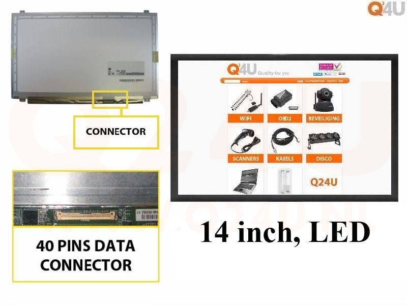 Scherm 14.0 inch, 1366 x 768, N140BGE-L12 - Glanzend