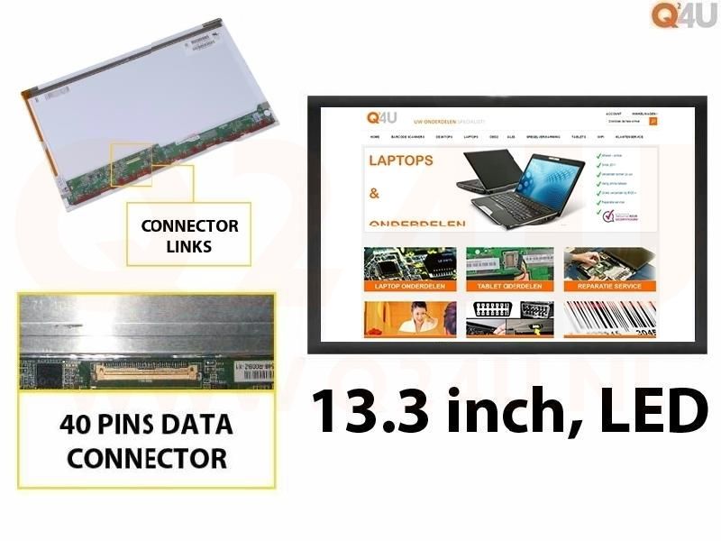 Scherm 13.3 inch, 1366 x 768, LP133WH1 TL C1 - Glanzend