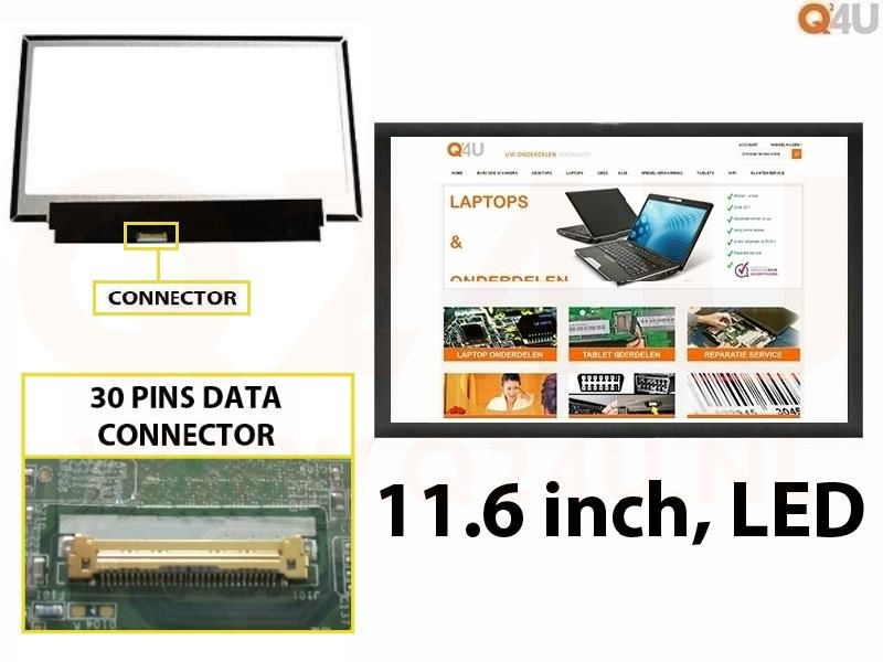 Scherm 11.6 inch, 1366 x 768, B116XAN03.2  - Glanzend