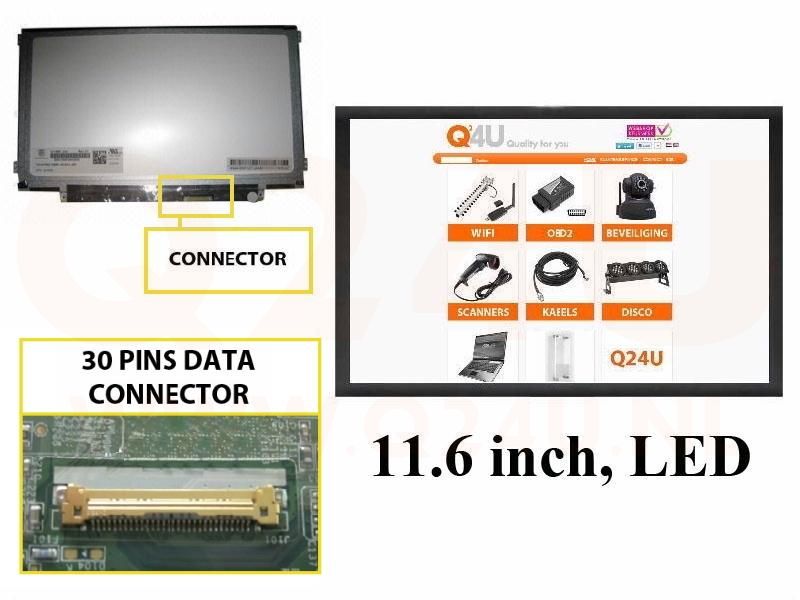 Scherm 11.6 inch, 1366 x 768, B116XTN02.1 - Mat