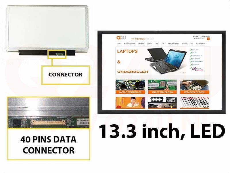 Scherm 13.3 inch, 1366 x 768, B133XW03 V.1 - Glanzend