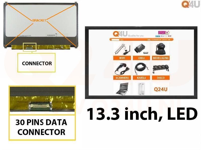 Scherm 13.3 inch, 1920 x 1080, N133HSE-EA1, Mat