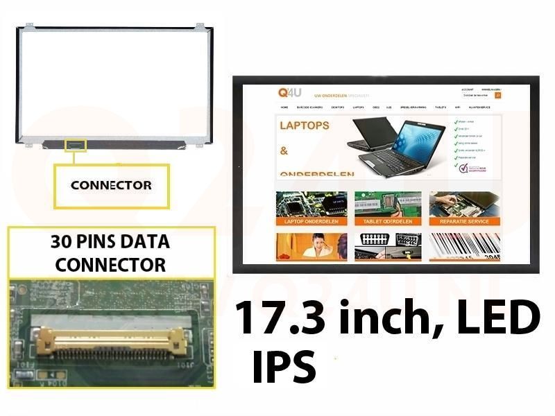 Scherm 17.3 inch, 1920 x 1080, B173HAN01.0 - Mat - gebruikt