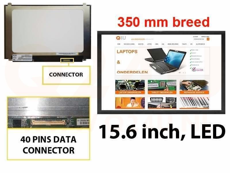 Scherm 15.6 inch, 3840 x 2160, TN156FL02-L01 - Mat - 350 mm breed