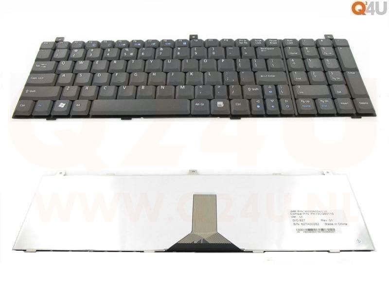 Acer Aspire 1800 9500 series laptop toetsenbord, US - zwart