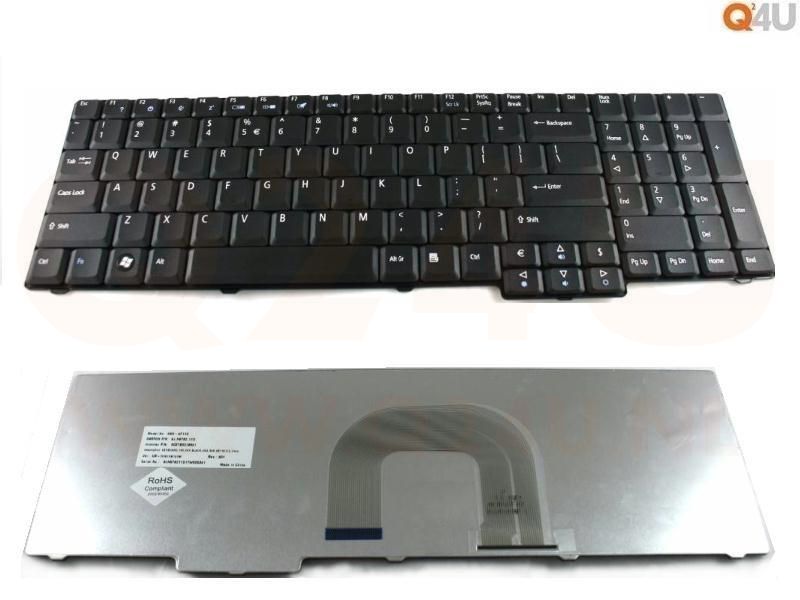 Acer Aspire 9800 9810 series laptop toetsenbord, US - zwart
