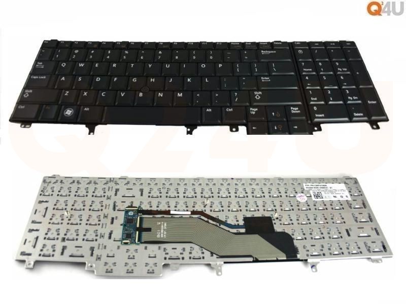 Dell Latitude E5520 E6520 Precision M6600 laptop toetsenbord, US - zwart - zonder licht - gebruikt