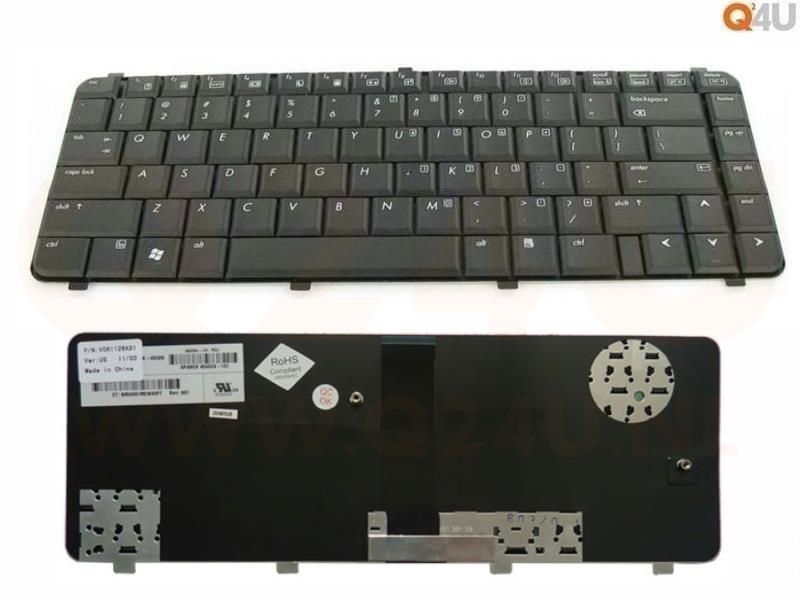 Compaq HP 515  540  550  series laptop toetsenbord, US - zwart
