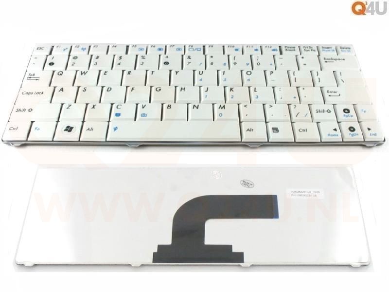 Asus N10  eee PC 1101HA 10001P series laptop toetsenbord, US - wit