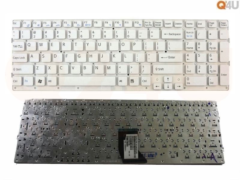 Sony Vaio VPC-CB serie laptop toetsenbord, US - wit