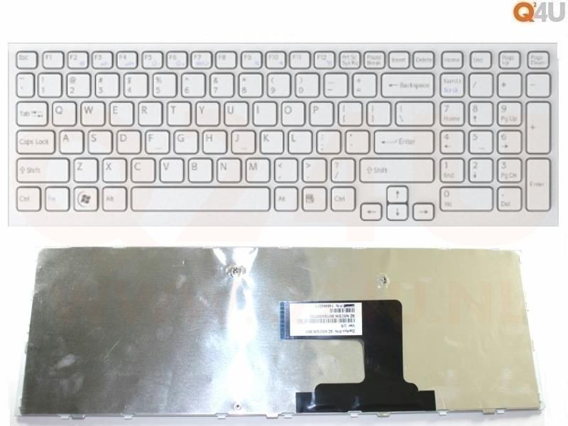 Sony Vaio VPC-EL-serie laptop toetsenbord, US - wit