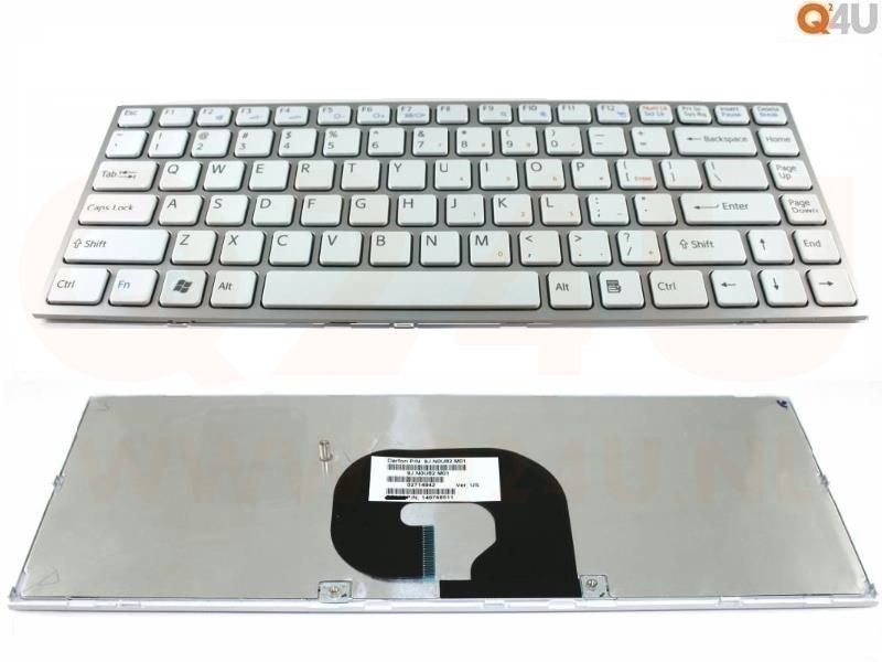Sony Vaio VPC-Y series laptop toetsenbord, US - wit - zilver frame