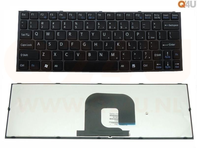 Sony VAIO VPC-YA VPC-YB series laptop toetsenbord, US - zwart - frame
