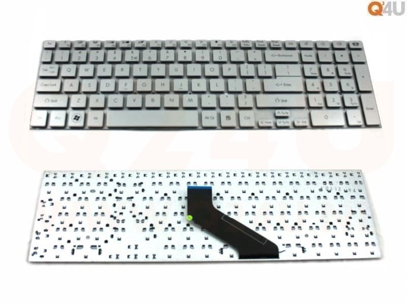 Acer Aspire 5755 series laptop toetsenbord, US - zilver