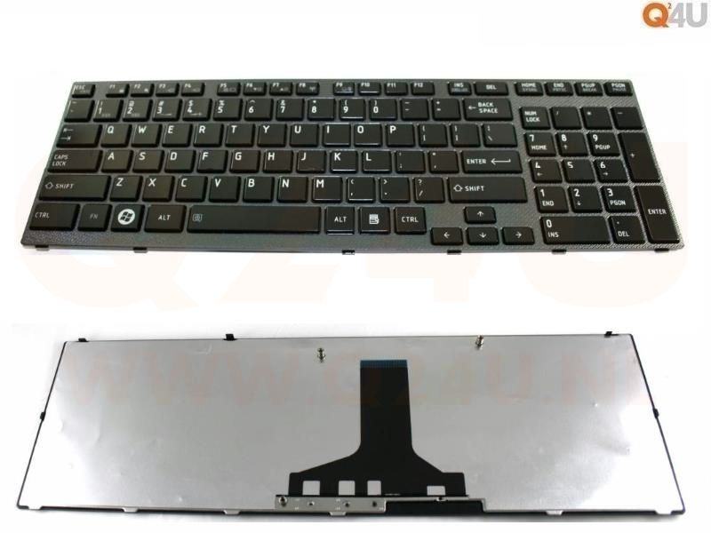 Toshiba Satellite P750 P755 P770 series laptop toetsenbord, US - zwart - zonder licht