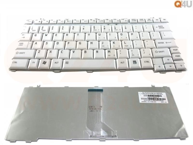 Toshiba Satellite M800 Pro U400 series laptop toetsenbord, US - zilver