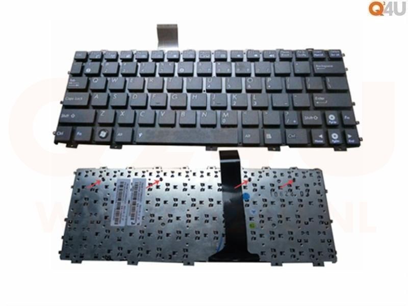 Asus Eee PC 1011 1015 series laptop toetsenbord, US - zwart