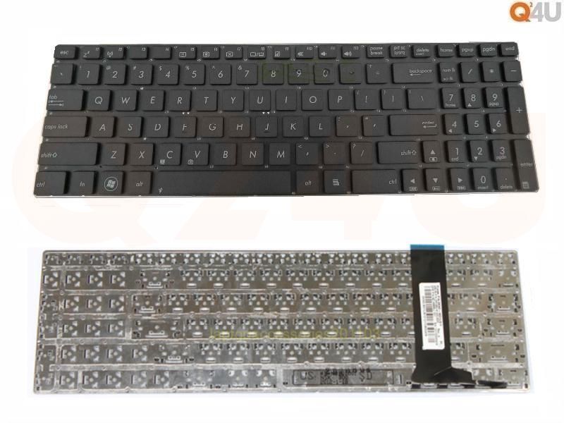Asus N56 series laptop toetsenbord, US - zwart - zonder frame - zonder licht - gebruikt