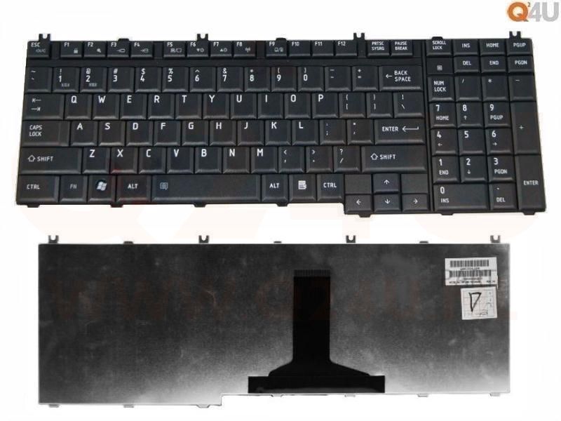 Toshiba Qosmio F750 series laptop toetsenbord, US - zwart
