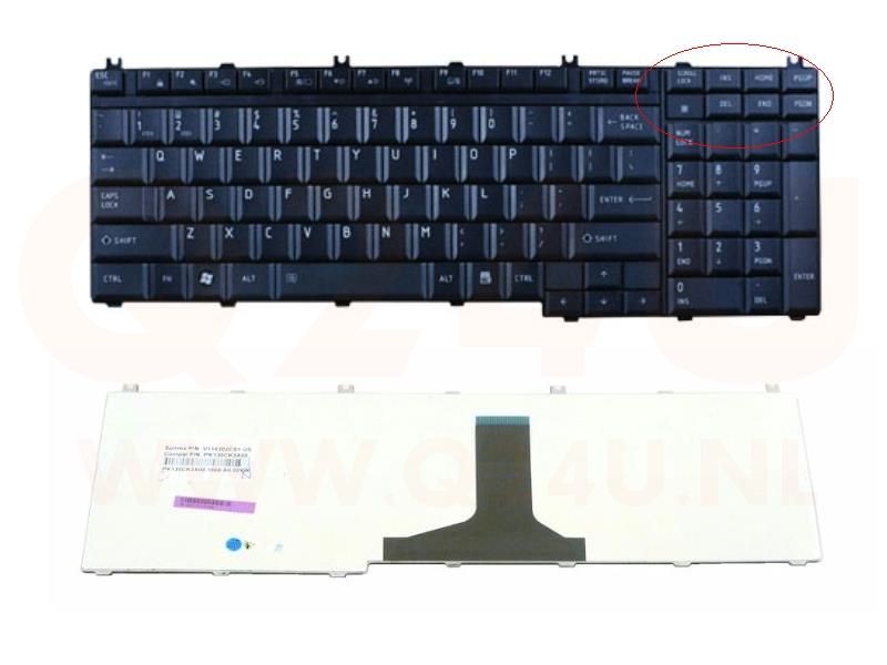 Toshiba Satellite C660 C660 C670 L650 L670 series laptop toetsenbord, US - zwart