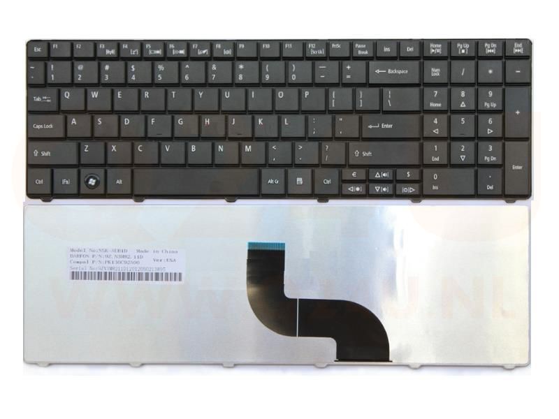 Acer Aspire E1-510 E1531 E1-570 E571 Travelmate P453 series laptop toetsenbord, US - zwart