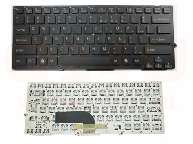 Sony Vaio VPC-SD VPC-SB series laptop toetsenbord, US - zwart