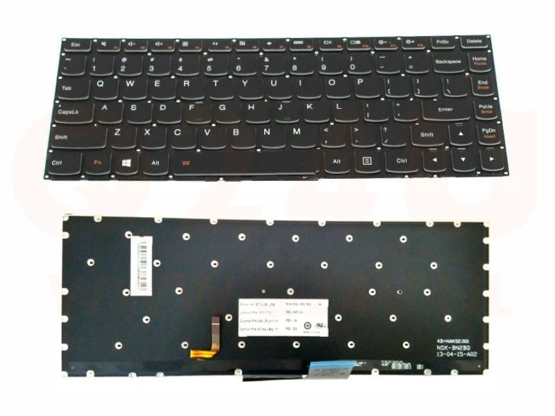 Lenovo IdeaPad U330 U330P U430 U430P series laptop toetsenbord, US - zwart - met licht