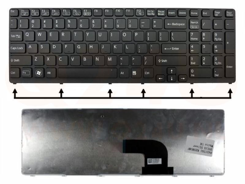 Sony VAIO SVE17 series laptop toetsenbord, US - zwart