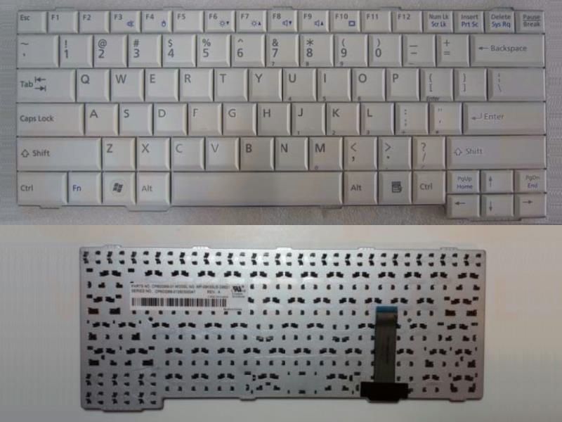 Fujitsu Lifebook S752 S762 E752 series laptop toetsenbord, US - wit