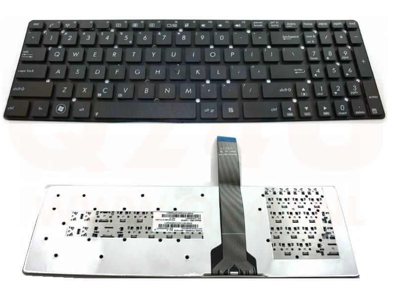 Asus A55 K55 series laptop toetsenbord, US - zwart