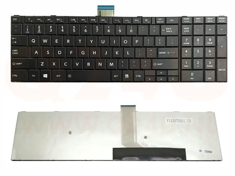Toshiba Satellite L50 L50-A L50D series laptop toetsenbord, US - zwart