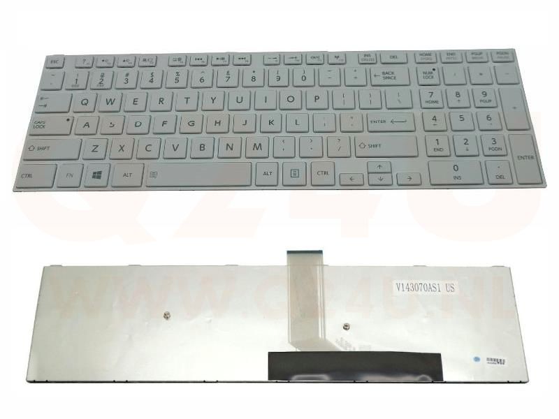 Toshiba Satellite L50 L50-A L50D series laptop toetsenbord, US - wit - met frame