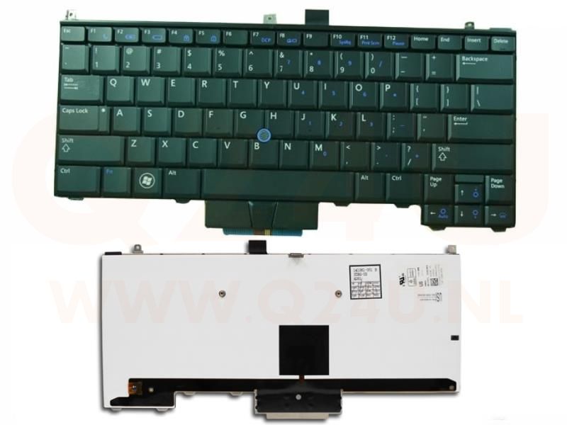 Dell Latitude E4310 laptop toetsenbord, US - zwart - met licht